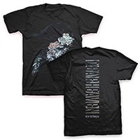 Deafheaven- New Bermuda on front & back on a black shirt 