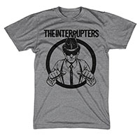 Interrupters- Suspenders on a heather grey ringspun cotton shirt