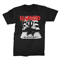 Rancid- And Out Come The Wolves on a black shirt 