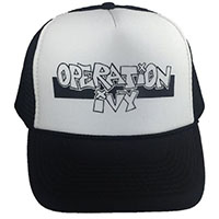 Operation Ivy- Logo on a black/white trucker hat