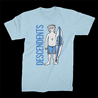 Descendents- Milo Surfer on a baby blue shirt