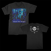 L7- Smell The Magic Band Pic on front, Songs on back on a black ringspun cotton shirt
