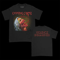 Cannibal Corpse- Violence Unimagined (Demon Lady Tongue) on front & back on a black shirt