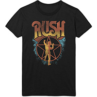 Rush- Ombre Starman on a black shirt