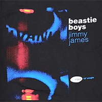 Beastie Boys- Jimmy James on front & back on a black shirt