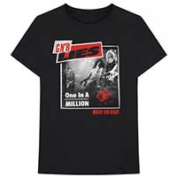 Guns N Roses- One In A Million on a black shirt
