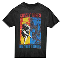 Guns N Roses- Use Your Illusion on a black ringspun cotton shirt