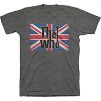 Who- Union Jack Logo on a grey shirt
