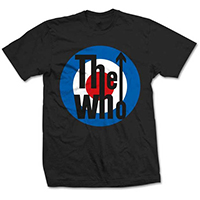 Who- Mod Logo on a black ringspun cotton shirt