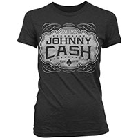 Johnny Cash- Est 1932 on a charcoal heather girls fitted shirt