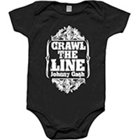 Johnny Cash- Crawl The Line on a black onesie
