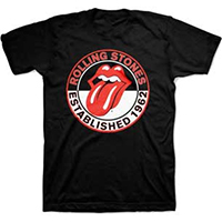 Rolling Stones- Established 1962 on a black shirt