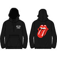 Rolling Stones- Logo on front, Tongue on back on a black hooded windbreaker