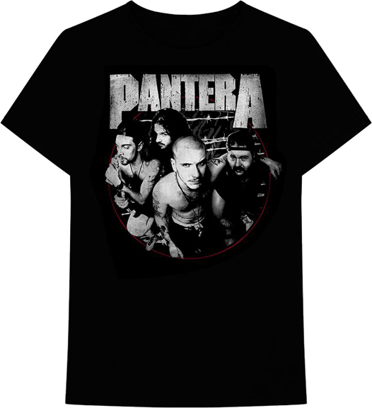Pantera- Distressed Band Pic on a black shirt