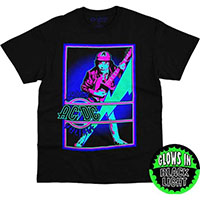 AC/DC- High Voltage Black Light on a black shirt