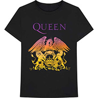 Queen- Gradient Crest on a black shirt