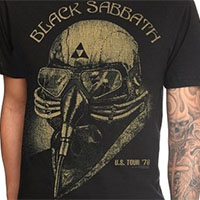 Black Sabbath- US Tour '78 on a black ringspun cotton shirt