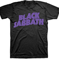 Black Sabbath- Purple Logo on a black shirt