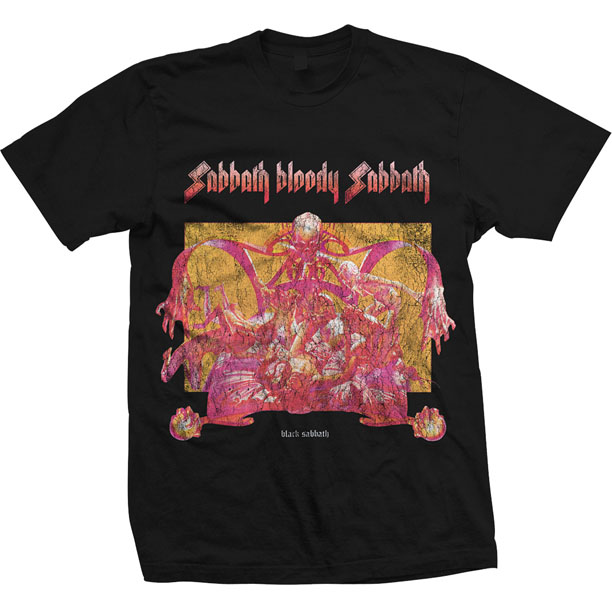 Black Sabbath- Sabbath Bloody Sabbath on a black shirt