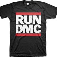 Run DMC- Classic Logo on a black shirt