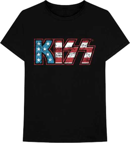 Kiss- American Logo on a black shirt