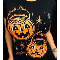 Smile Now Cry Later Women's Tee by Cartel Ink & Lucky Hellcat - Pumpkins (Sale price!)