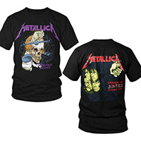 Metallica- Damaged Justice on front, Hammer Of Justice on back on a black shirt