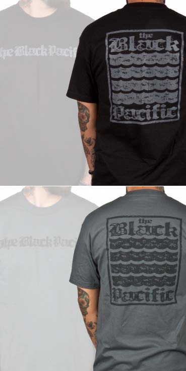 Black Pacific- Logo on front, Waves on back shirt (Pennywise) (Sale price!)