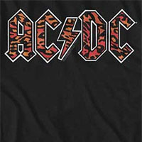 AC/DC- Leopard Logo on a black ringspun cotton shirt