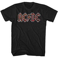 AC/DC- Leopard Logo on a black ringspun cotton shirt