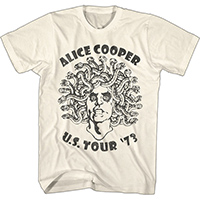 Alice Cooper- Medusa (US Tour 73) on a natural shirt