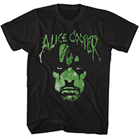 Alice Cooper- Green Face on a black shirt