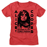 Alice Cooper- Detroit 1971 on a heather red girls shirt