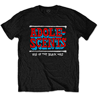 Adolescents- Kids Of The Black Hole on a black ringspun cotton shirt