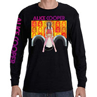 Alice Cooper- Billion Dollar Babies on front, Logo on sleeve on a black long sleeve shirt