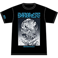 Baroness- Broken Halo on a black ringspun cotton shirt