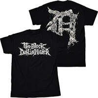 Black Dahlia Murder- Logo on front, Symbol on back on a black shirt