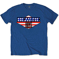 Beastie Boys- USA Logo on a blue ringspun cotton shirt