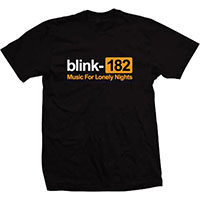 Blink 182- Music For Lonely Nights on a black shirt