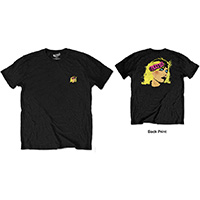 Blondie- Face on front & Back on a black ringspun cotton shirt