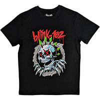 Blink 182- Arrow Skull on a black ringspun cotton shirt