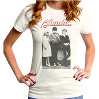 Blondie- Wallflowers on a natural girls fitted shirt by Goodie Two Sleeves