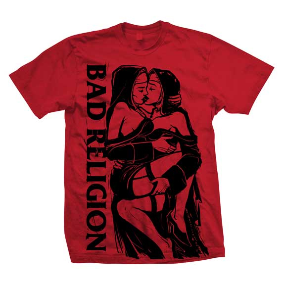 Bad Religion- Naughty Nuns on a red shirt