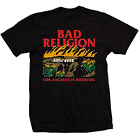 Bad Religion- Los Angeles Is Burning on a black shirt