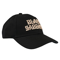 Black Sabbath- White Logo on a black baseball hat