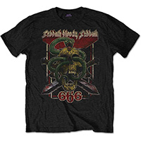 Black Sabbath- Sabbath Bloody Sabbath (Skull & Snake) on a black ringspun cotton shirt