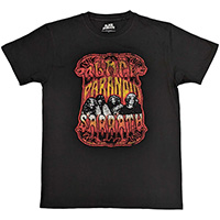Black Sabbath- Paranoid Psych on a black shirt