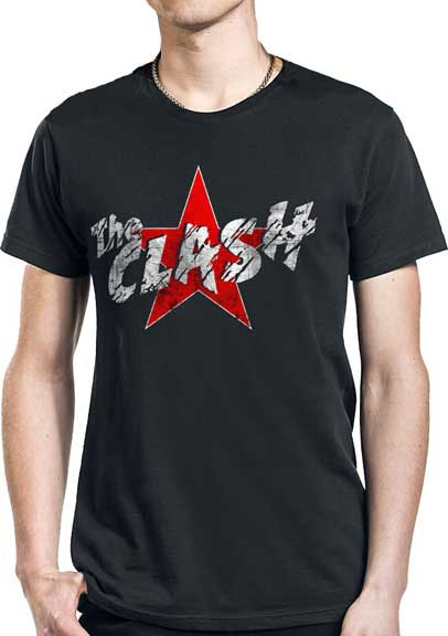 Clash- Star Logo on a black shirt