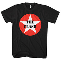 Clash- Star Circle on a black ringspun cotton shirt
