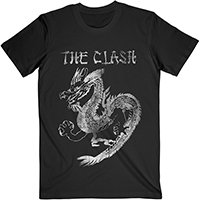 Clash- Dragon on a black ringspun cotton shirt